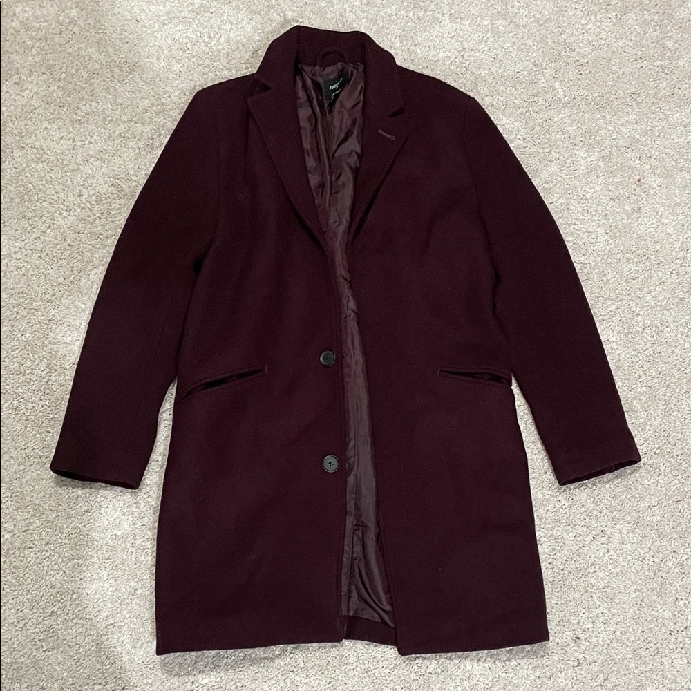 Men Burgundy Coat